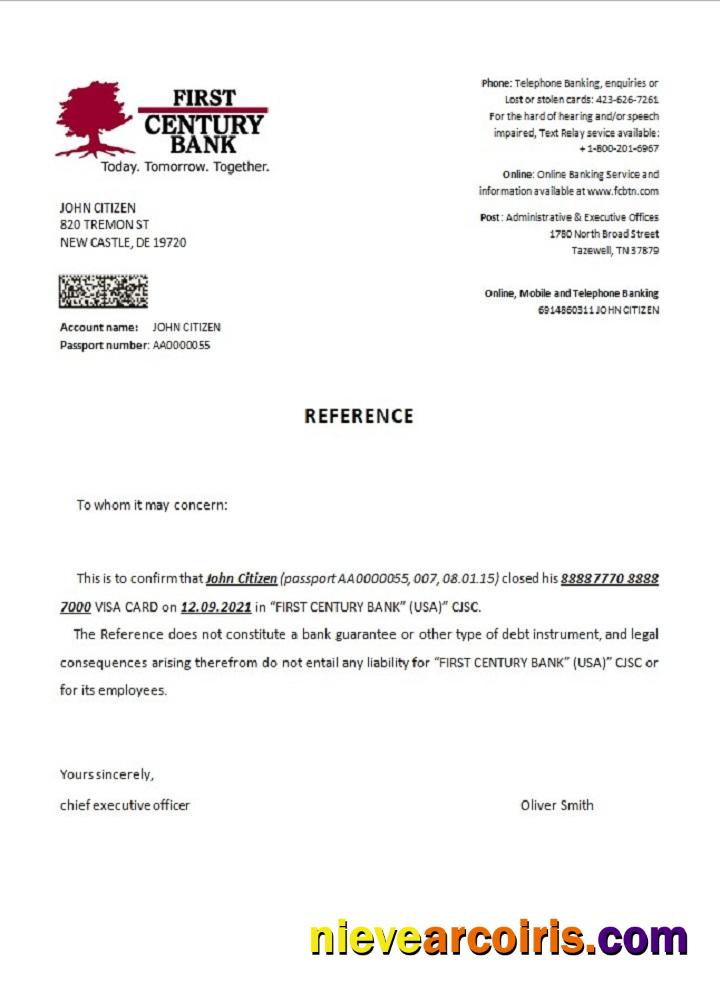 USA First Century closure reference